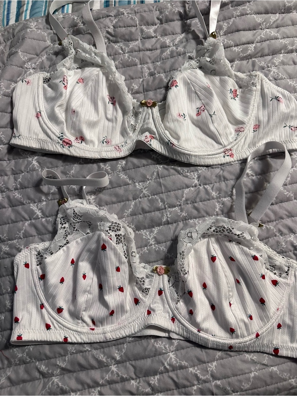 2 underwire cotton bras size 3x